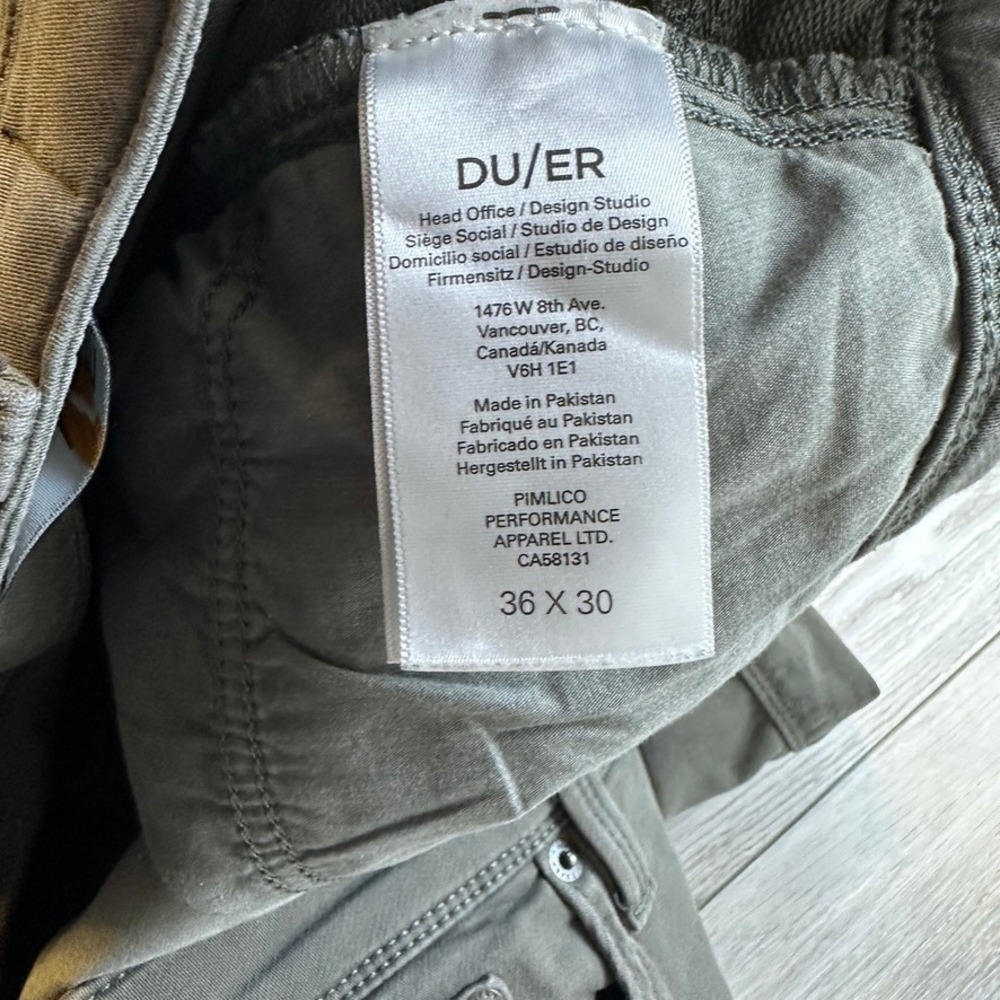 Duer DU/ER N2X Relaxed Taper Jeans Mens 36x30 Gray Denim Stretch Performance Men - Picture 11 of 12